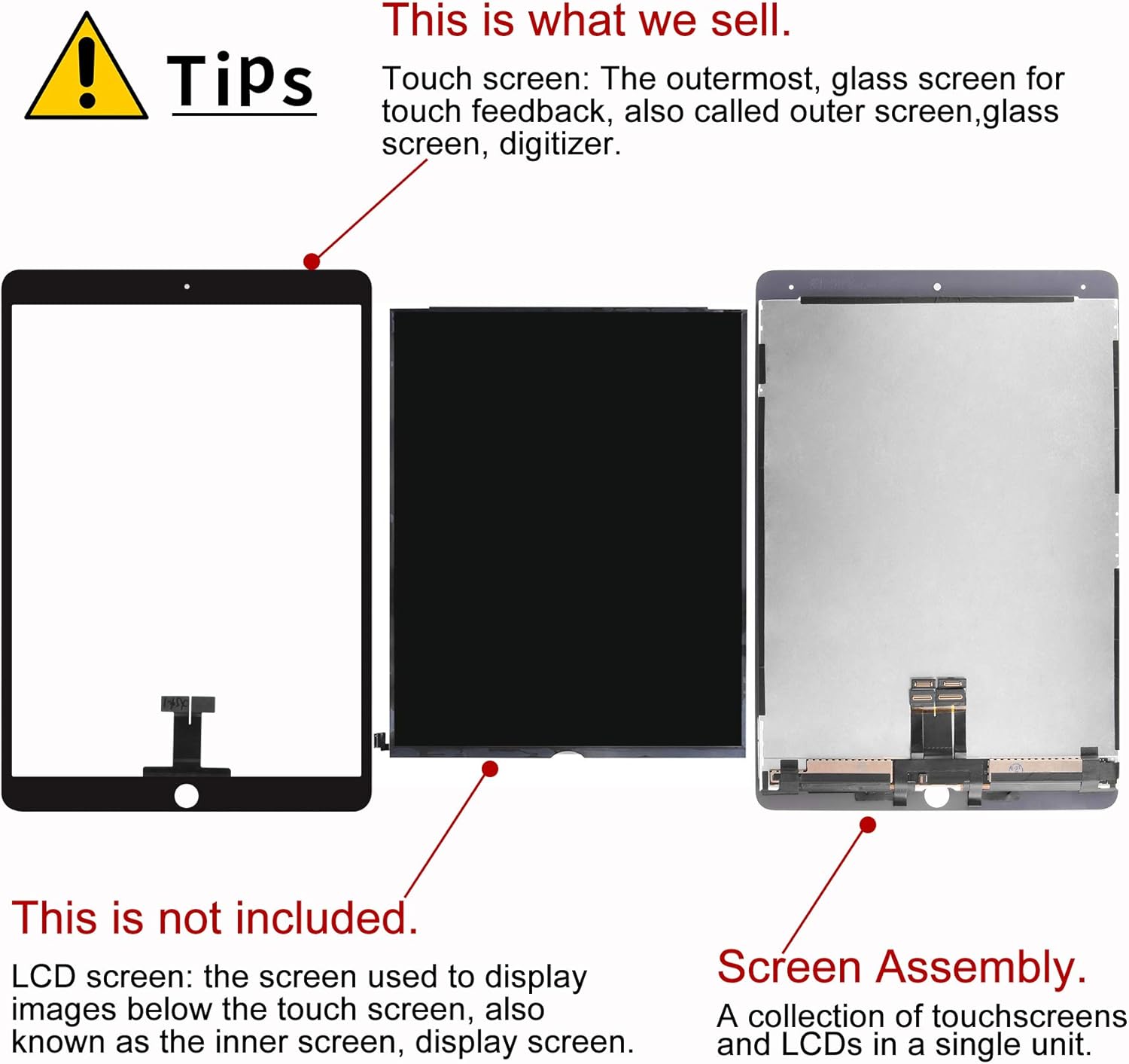 A-MIND For IPad Pro 10.5 Touch Screen Digitizer Glass Replacement（LCD Not included ） Touch Panel Repair Parts Kit,With Free Screen Protector+Tools(Black)