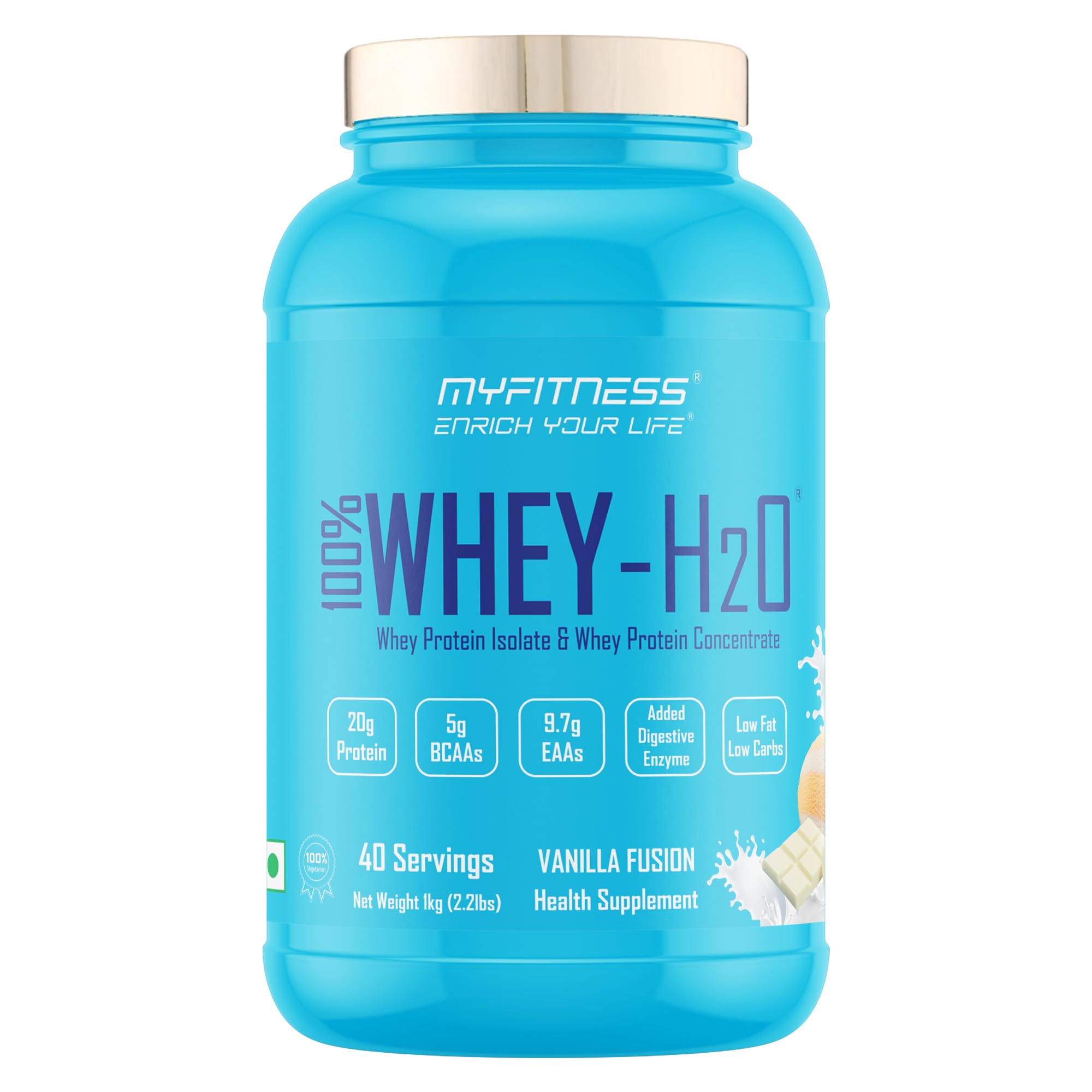 Myfitness Protein Powder 2kg Rich Chocolate 80 Servings | 100% Whey H2O | 80% Protein Per Serving | Isolate & Concentrate Blend | Added Digestive Enzymes | Whey Protein Powder — Amazon image 24