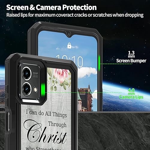 Miniatura 4 de Rossy Funda para teléfono Motorola Moto G Stylus 5G 2023 con versículo de la Biblia, patrón de filipenses 4-13 para mujeres y hombres, funda híbrida