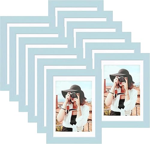 Miniatura 489 de Picrit - Juego de 12 portarretratos de 5 x 7 pulgadas para colgar en la pared o exhibir sobre una mesa, para fotos de 4 x 6 con paspartú o 5 x 7