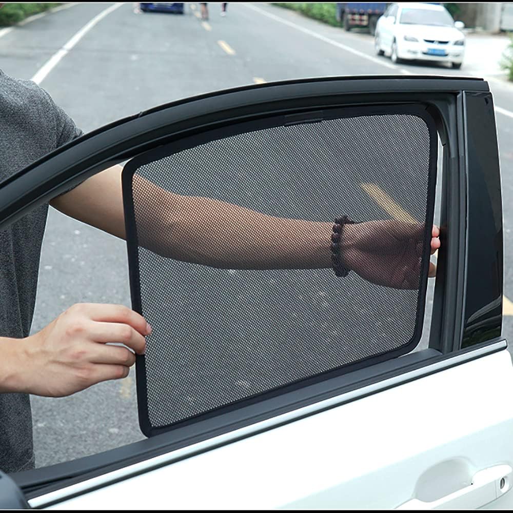 Car Window Sunshades Fit for Toyota Corolla 2020 2021 2022,Custom Fit Magnetic Windshield Sun Shade Rear Side Window Covers UV Rays and Heat Protection,Black(4 PCS)