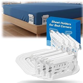 TianYang 4- Pack Sheet Holders, Durable, Non-Slip Design, A Simple Installation and Locking Mechanism Ensures the Bedsheet Remains Neat and Flat Around the Clock, Power for King Queen Full Twin Beds - Amazon product rated Grade A