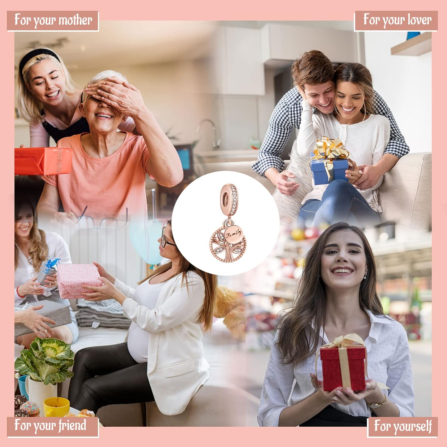 S925 Charms for Pandora Bracelets and Necklaces, Gifts for Women on Birthday, Aniversary, Christmas, Mothers Day, Valentine's Day, Charm for Couples, Family, Friend, Girlfriend, Mom, Sister - Image 6