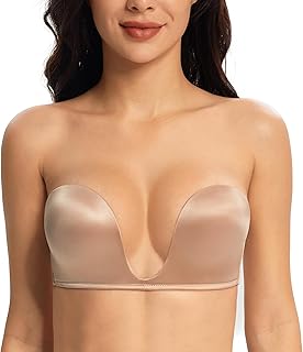 Gesponserte Anzeige – Lemorosy Damen Trägerloser BH Push Up U Bügel Komfort Gepolstert Rückenfrei Bra mit Abnehmbare Träger