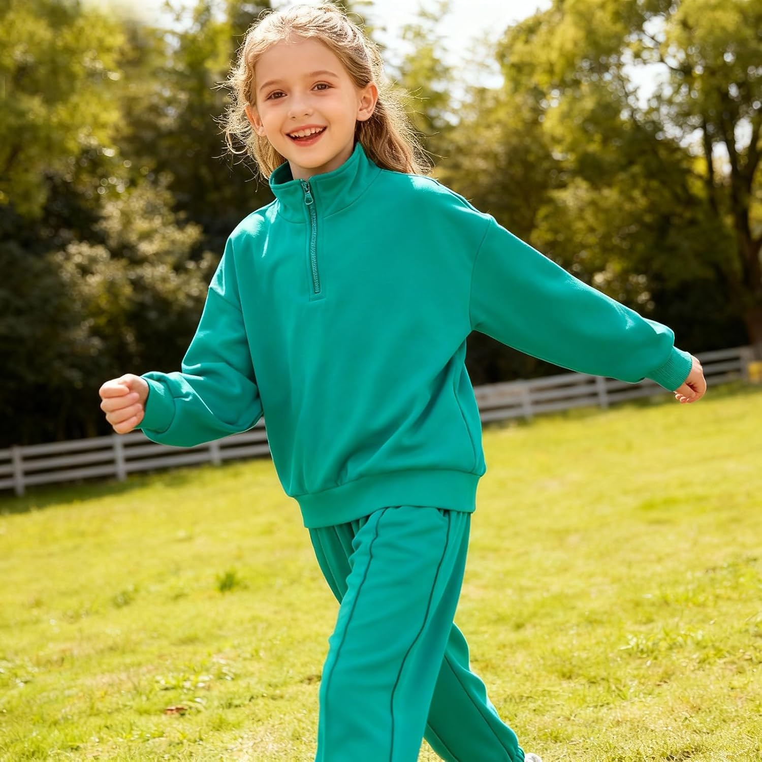 Girls Clothes 7-14 Years Sweat Suits and Sweatpants 2Pcs Girls Fall Winter Outfits - Image 5
