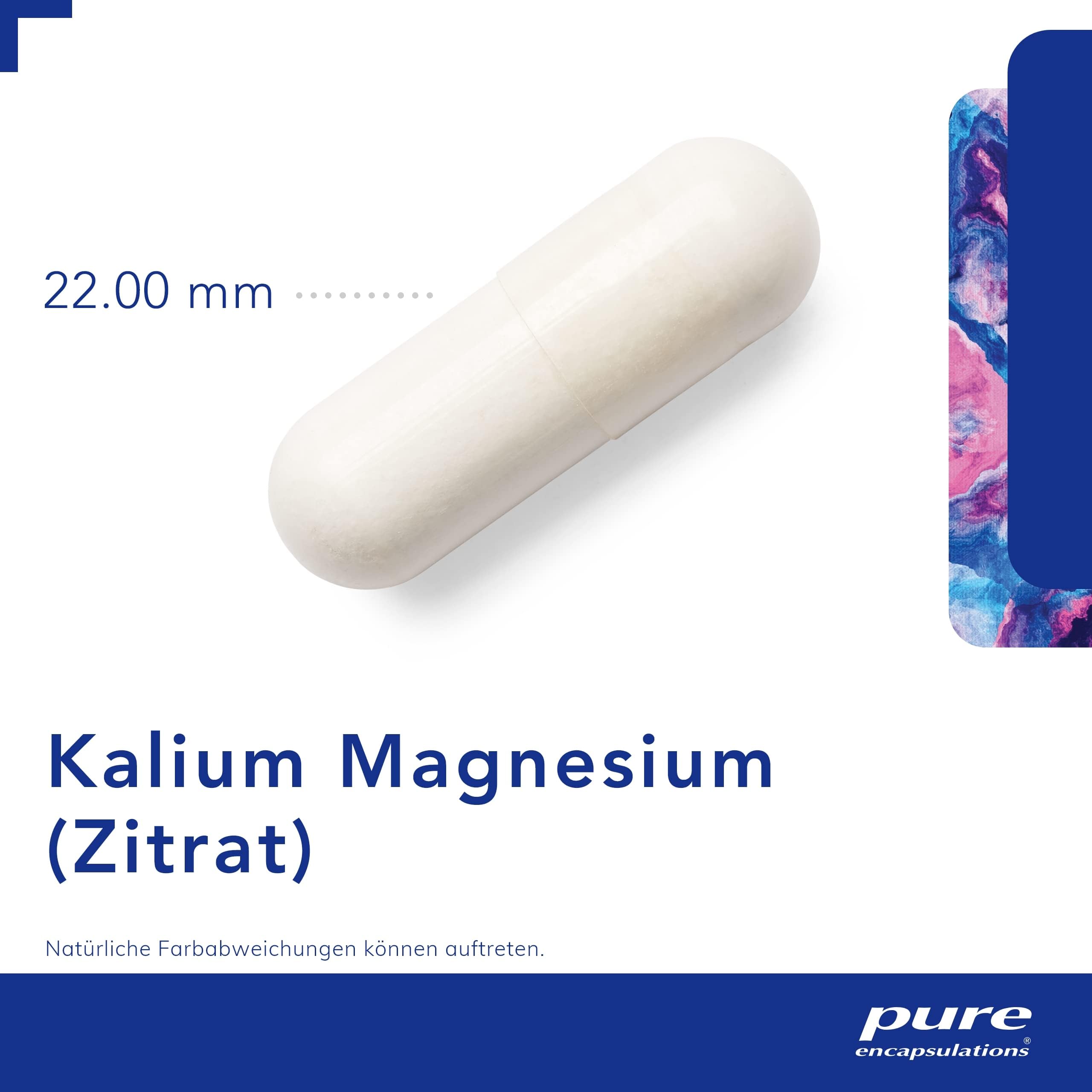 Pure Encapsulations - Kalium-Magnesium (Citrat) - Hochwertige Elektrolyt-Kombination für Blutdruck, Nerven und Muskeln - Organische Citrat-Form - 180 vegane Kapseln
