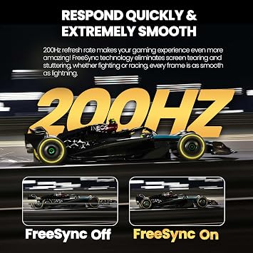 CRUA 24 FHD 1080P 200Hz Curved Gaming Monitor, FreeSync, Wall Mount, Black | Low Motion Blur, DP/HDMI, 99% sRGB Color, Eye Care, and 75x75mm Wall Mount for Esports, Console Gaming, Study, and Daily Work