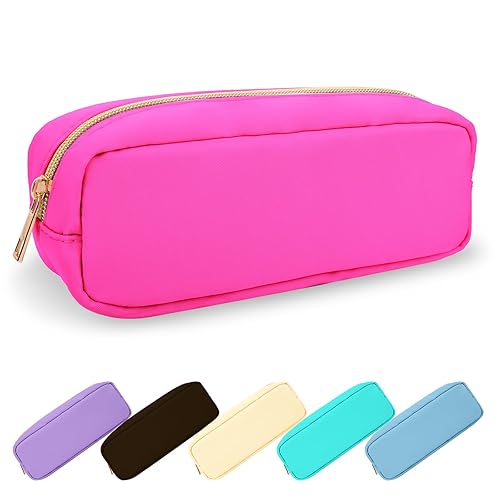 UIXIZQ Bolsa de maquillaje de nailon, bolsa de viaje, neceser, organizador de maquillaje, bolsas con cremallera para cosméticos, tamaño pequeño,