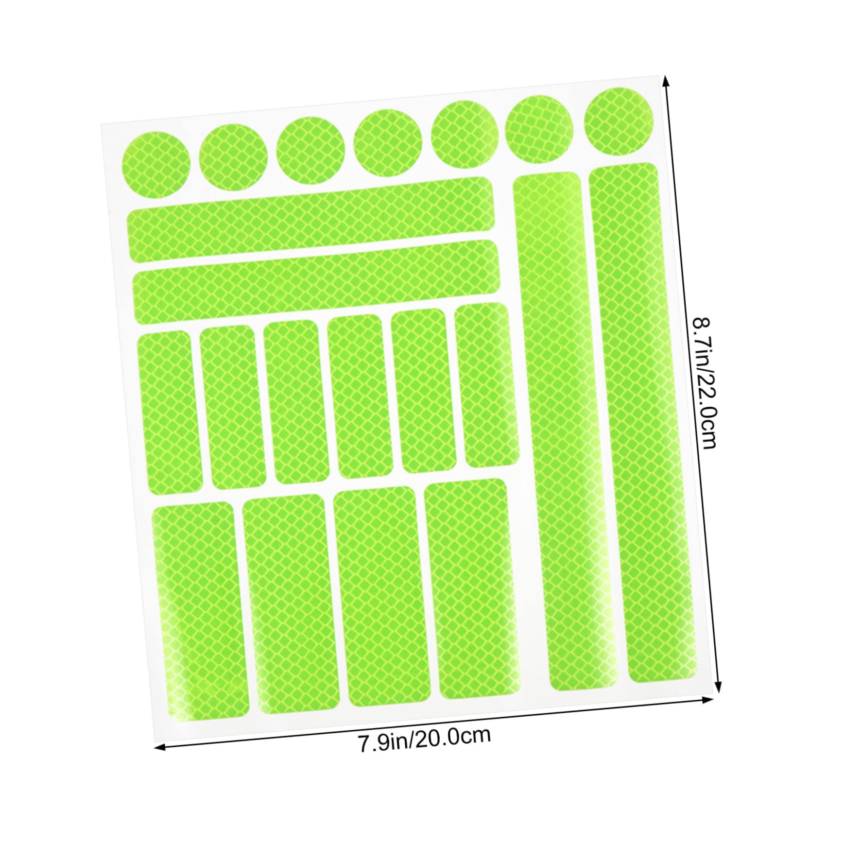 Hemoton 3 Sheets Bike Warning Strips Reflective Stickers Durable Honeycomb Design for Enhanced Night Visibility for Bicycles and Scooters Pet Material Fluorescent