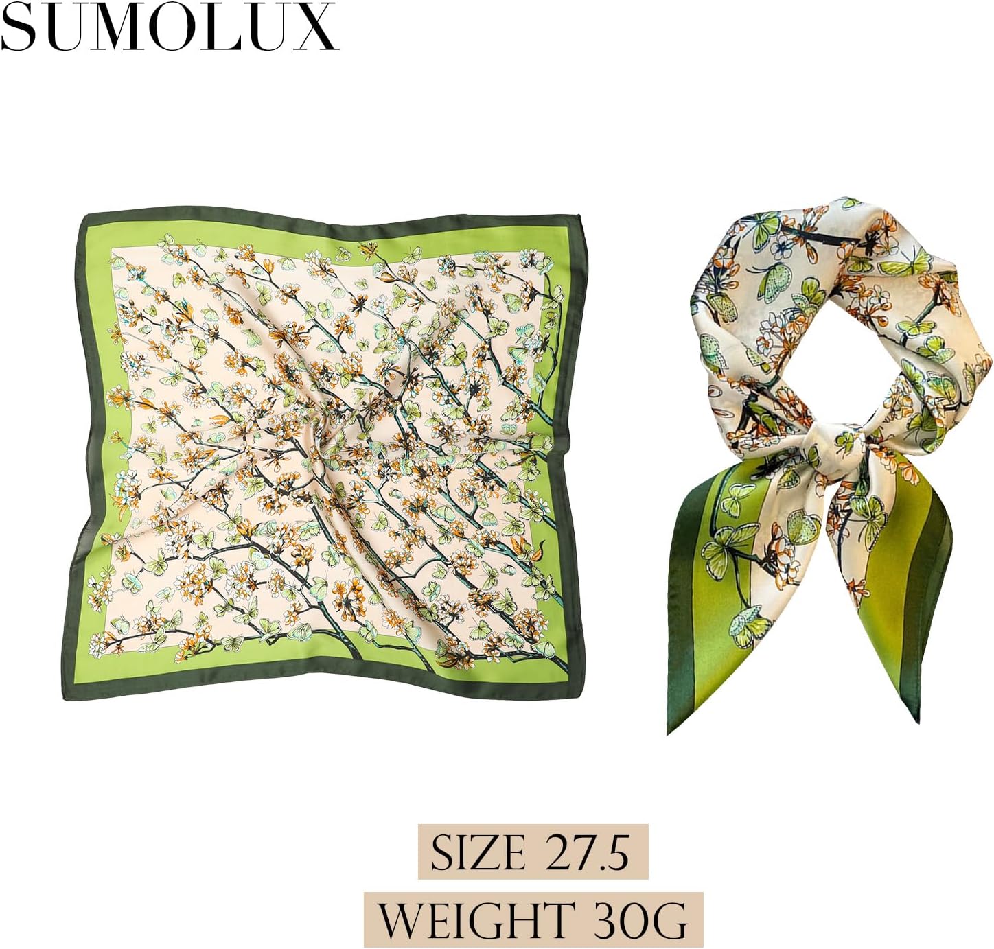 Sumolux Head Hair Scarf for Women Like Satin Silk Scarf Bandana image 2