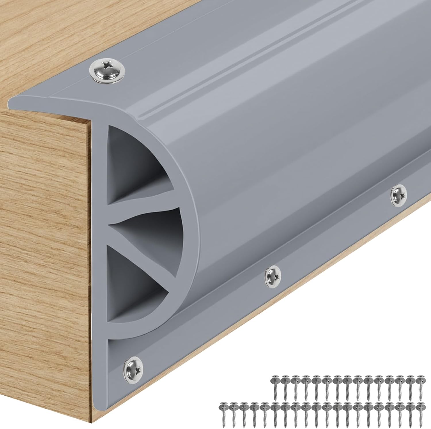 Dock Bumpers, 12 Feet /16 Feet /24 Feet Full Protection Boat Dock Bumpers for Edging, Dock Fender for Straight Edge and Side, Includes Mounting Screws, Black Gray White