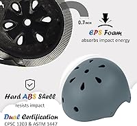 Vista 2 de Casco de bicicleta para niños, ajustable y para múltiples deportes, desde niños pequeños hasta jóvenes, 3 tallas