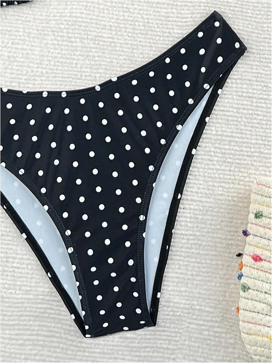 Verdusa Women's 2 Piece Polka Dots Halter Bikini Set Tie Backless High Cut Swimsuit Bathing Swimwear - Image 4