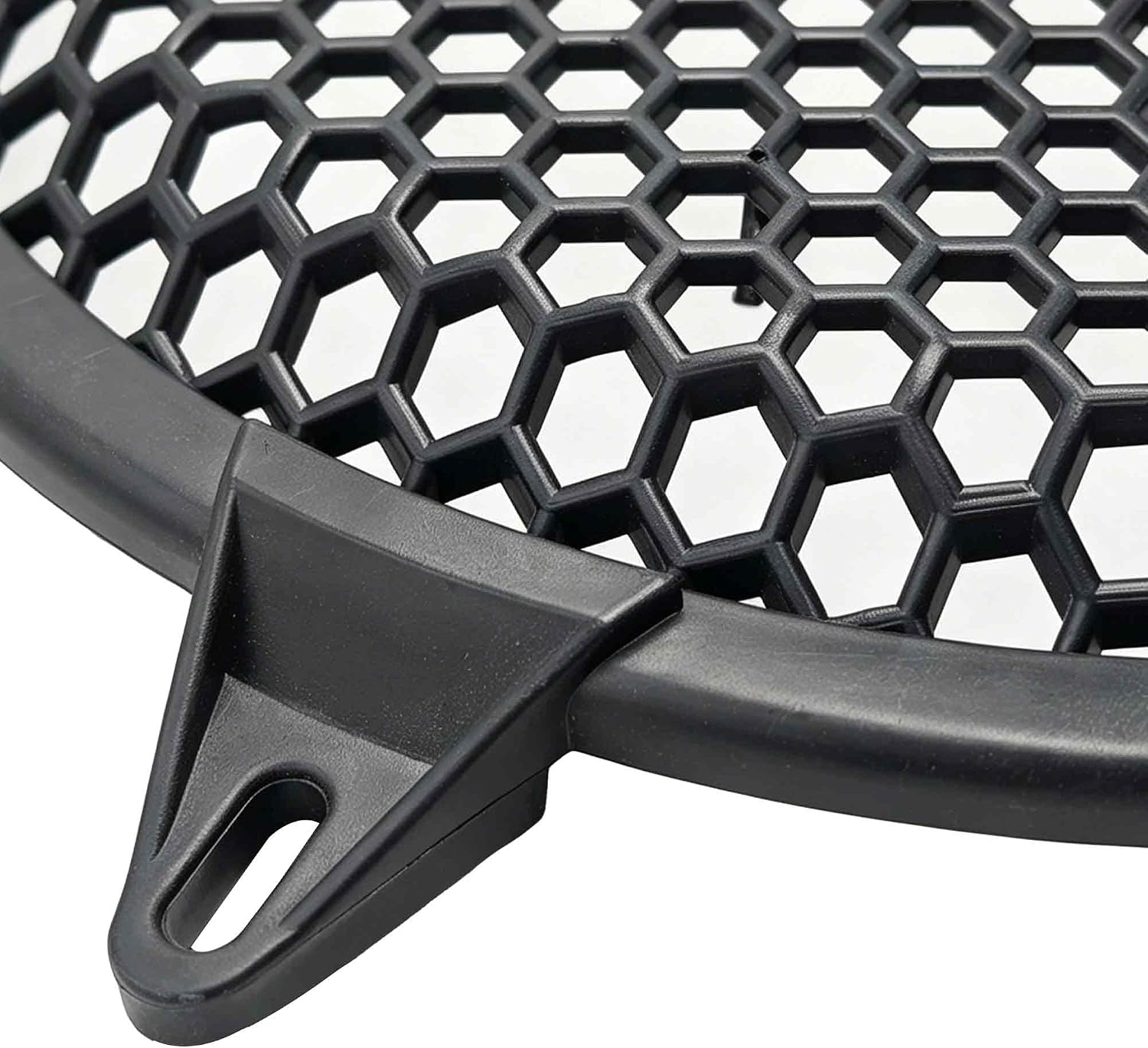 10 Inch Plastic Subwoofer Grill Cover Black Round Waffle Speaker Mesh Protector with Mounting Screws for Car Audio DIY Home Speaker image 3