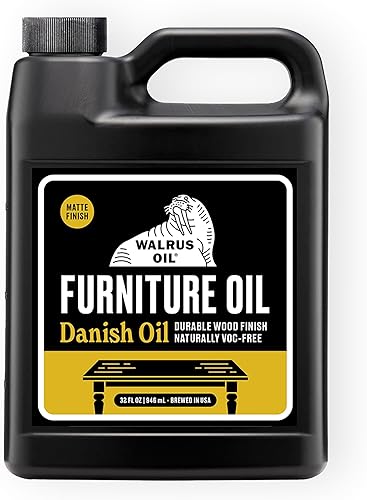 Walrus Oil - Aceite danés con acabado para muebles. Sellador de madera a base de aceite Tung. Naturalmente libre de COV, acabado mate, jarra de 32
