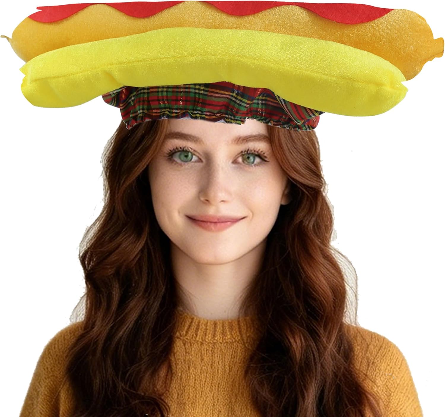 Hotdog Hat - 3D Funny Food Costume Headwear - Comfortable Fit for Adults - Ideal for Cooking Parties & Festivals