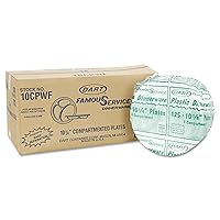 Vista 3 de Dart 10CPWF 10.25 in Plato de plástico blanco de 3 comp (caja de 500)