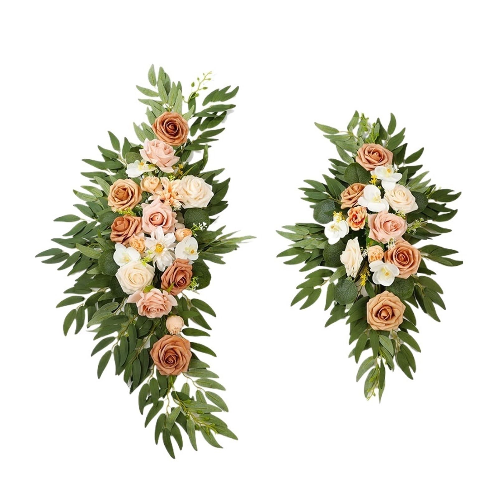 Zymjzbetic S9 Artificial Wedding Arch Flowers Kit Artificial Wedding Arch Flowers Kit Rose Garland Drapes For Decorations Welcome(S9)