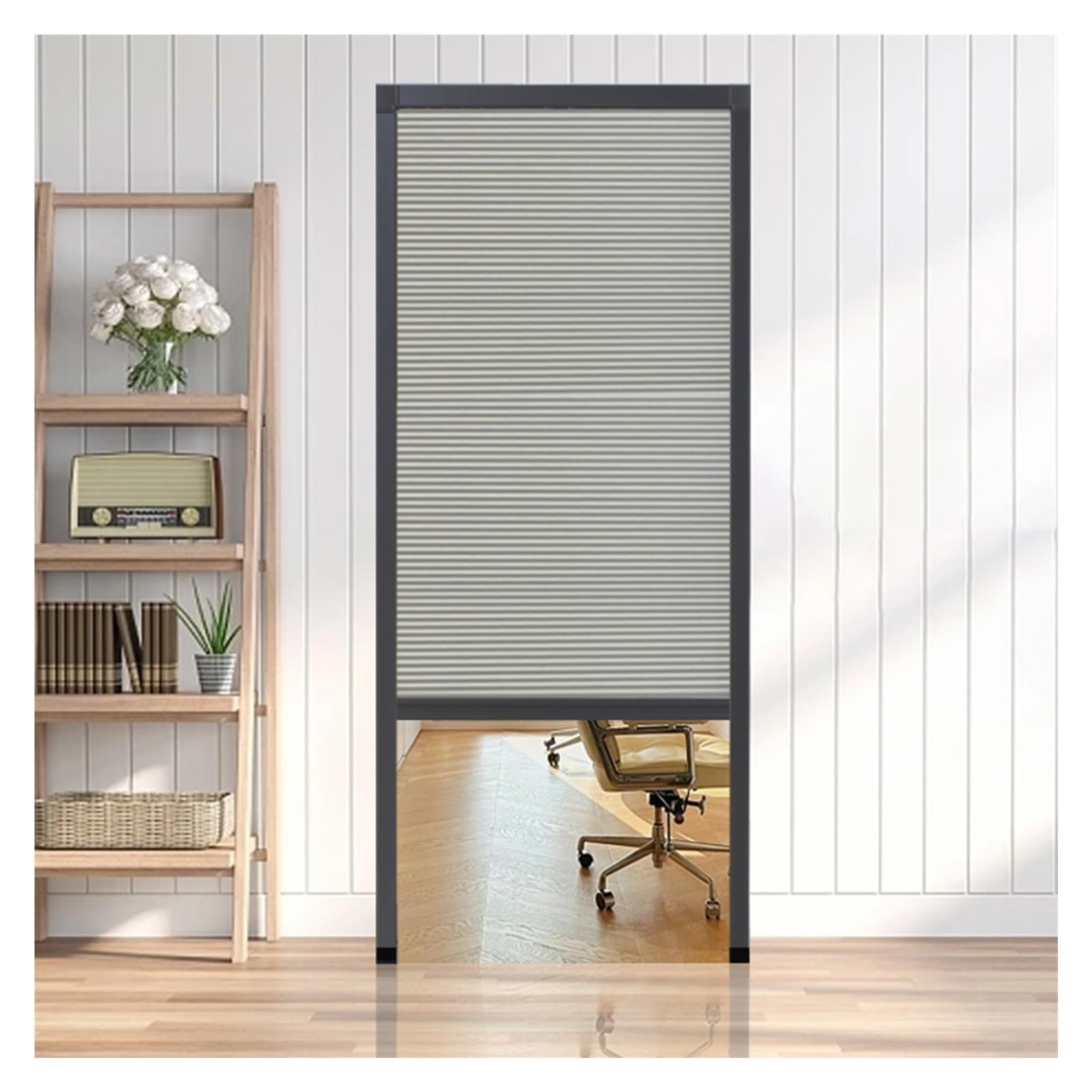 Zjkxjh Grey1 Honeycomb Folding Door Accordion Shutter, Pull Down Privacy Partition Gate 20 24 28 30 32 40 48 60 72 75 80 In Wide, Kitchen Laundry Room Divider Sliding Doors No Drill(,Wxh 38X80in(96.5X203cm))