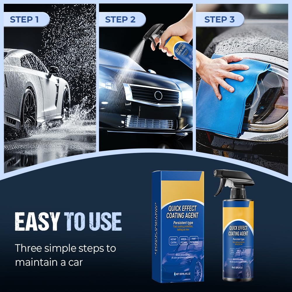 Autobeschichtungsspray, 2025 Neues Schnellwirkungs-Beschichtungsmittel, schnell Autowachs beschichten, Autokratzwachs, Politurspray, wasserlose Waschauto-Pflegeprodukte (3)