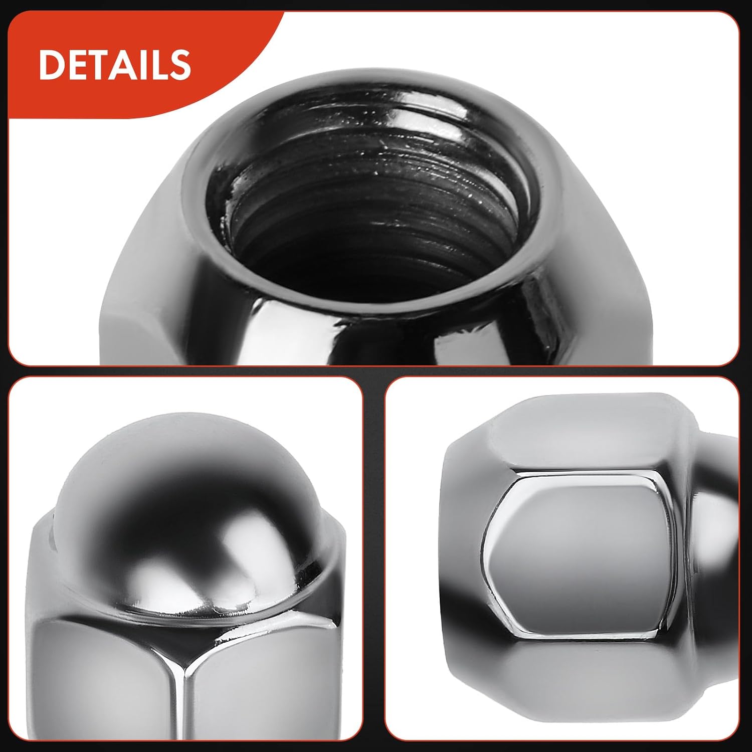 A-Premium 20Pcs M12-1.25 Wheel Lug Nuts Compatible with Asuna Sunrunner Chevrolet Tracker GMC Tracker Honda Accord Civic Pontiac Sunrunner Subaru Ascent
