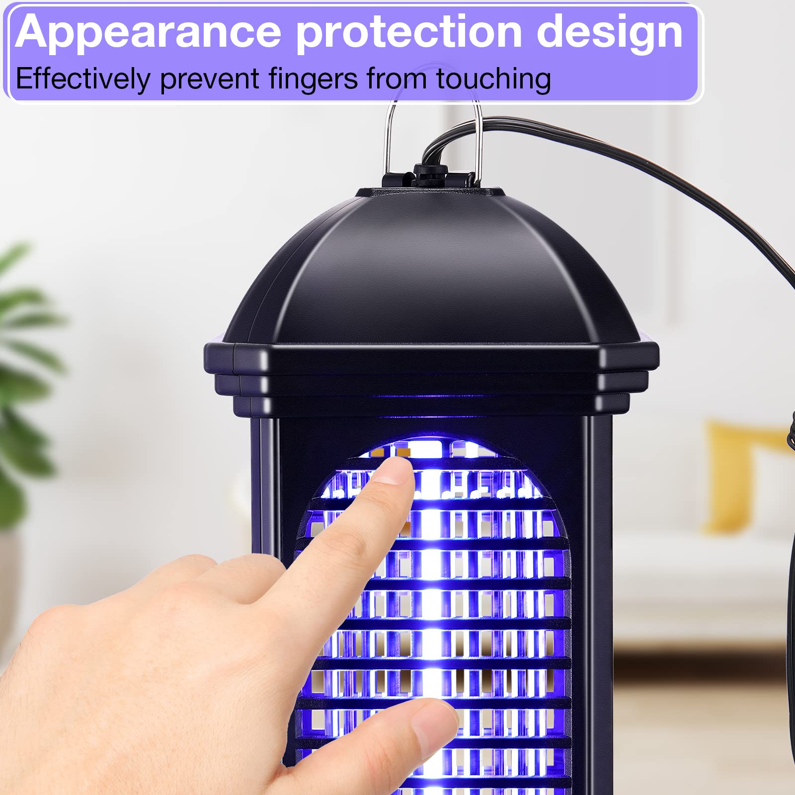 Qualirey Lot de 3 pièges à moustiques électriques avec lumière 11 W - Lampe à insectes - Piège à insectes pour terrasse - Tueur d'insectes électrique pour la maison, le jardin, la cour intérieure et