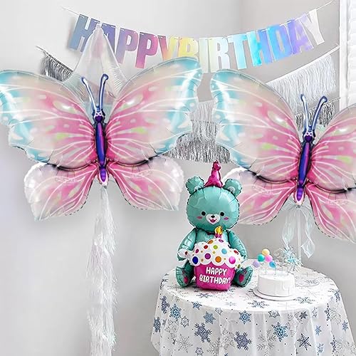 Vista 53 de Globos de abeja, 6 piezas de globos de aluminio con forma de helio para fiesta de animales de dibujos animados para selva safari temática telón