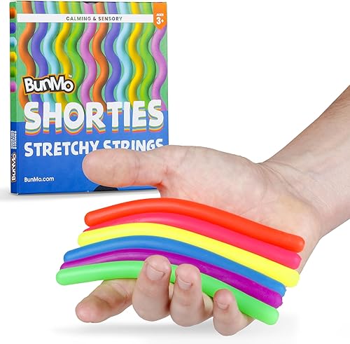 Vista 13 de BUNMO Cuerdas elásticas – Juguetes sensoriales para niños pequeños – Juguetes sensoriales estimulantes y adictivos para niños – Juguete antiestrés