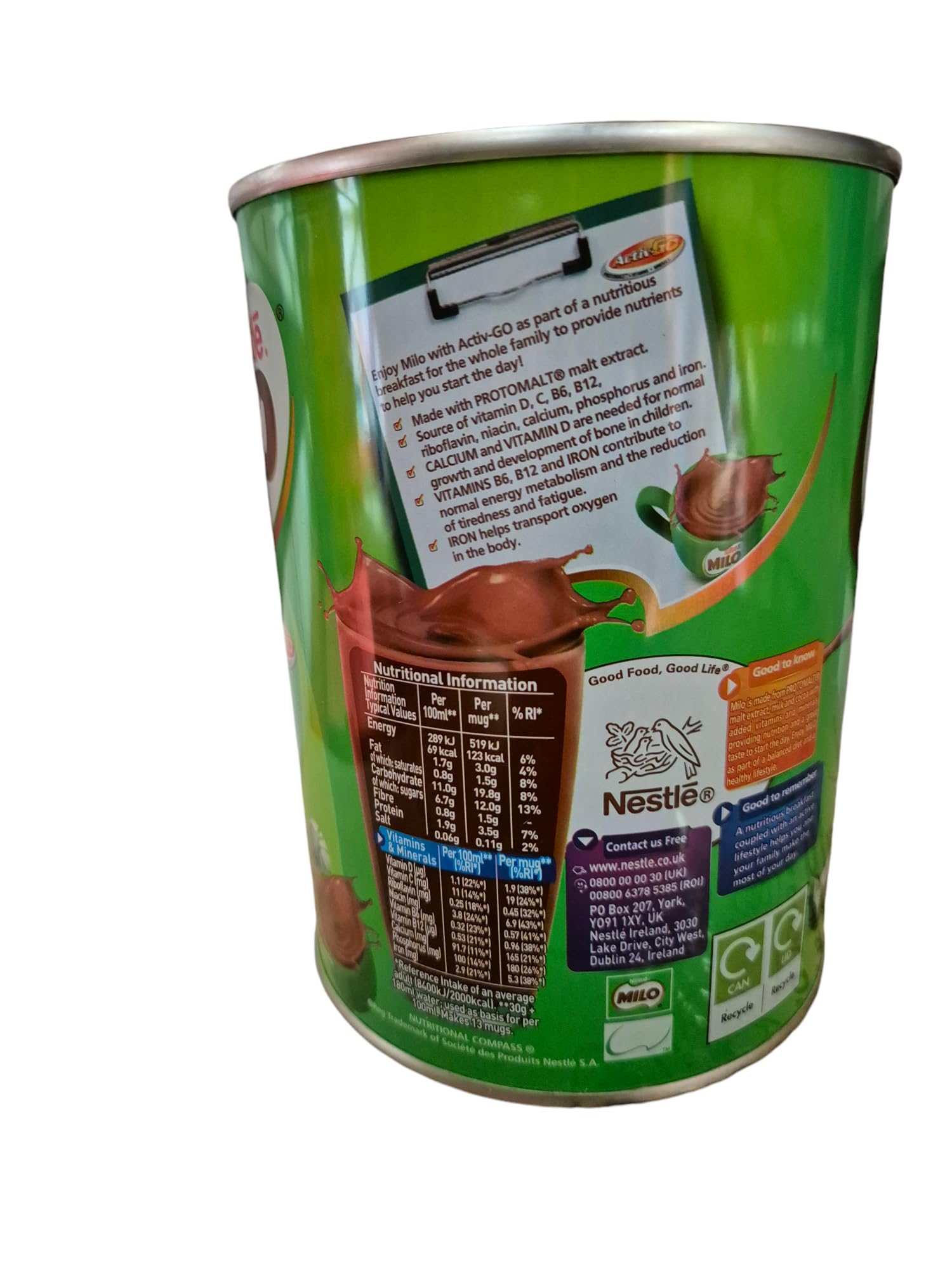 minafood Zestaw do kakao i mleka w proszku 2 x 400 g + notatnik