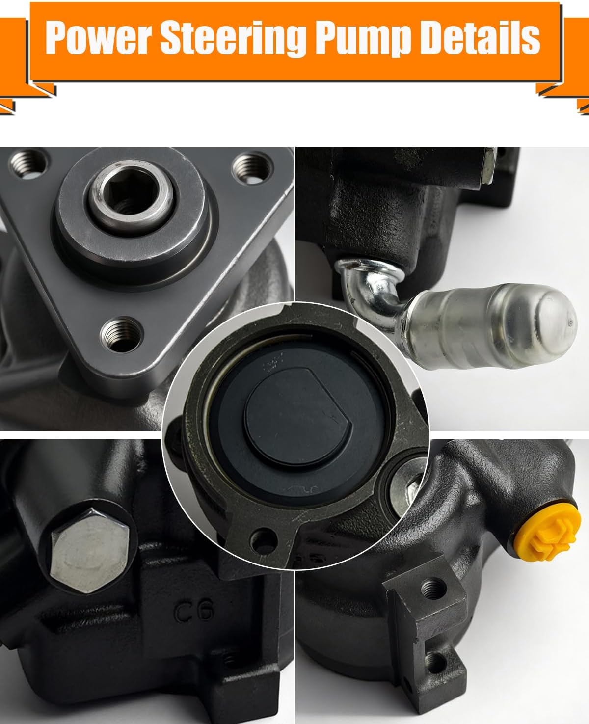 Power Steering Pump 20-279 Compatible with Ford Explorer 1997-2005 Ranger 2001-2011, New Power Assist Pump for Mazda B4000 2001-2009 for Mercury Mountaineer 1998-2005, Replace OE # 4L2Z3A674BA 7120112