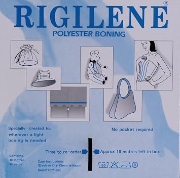 Rigilene Black Polyester 12mm Corset Boning by The Yard M222.06