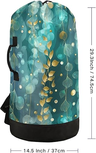 Vista 267 de Mochila de lavandería con correas ajustables para el hombro, bolsa de lavandería sucia para viajes, campamento, universidad, resistente, Rosa floral