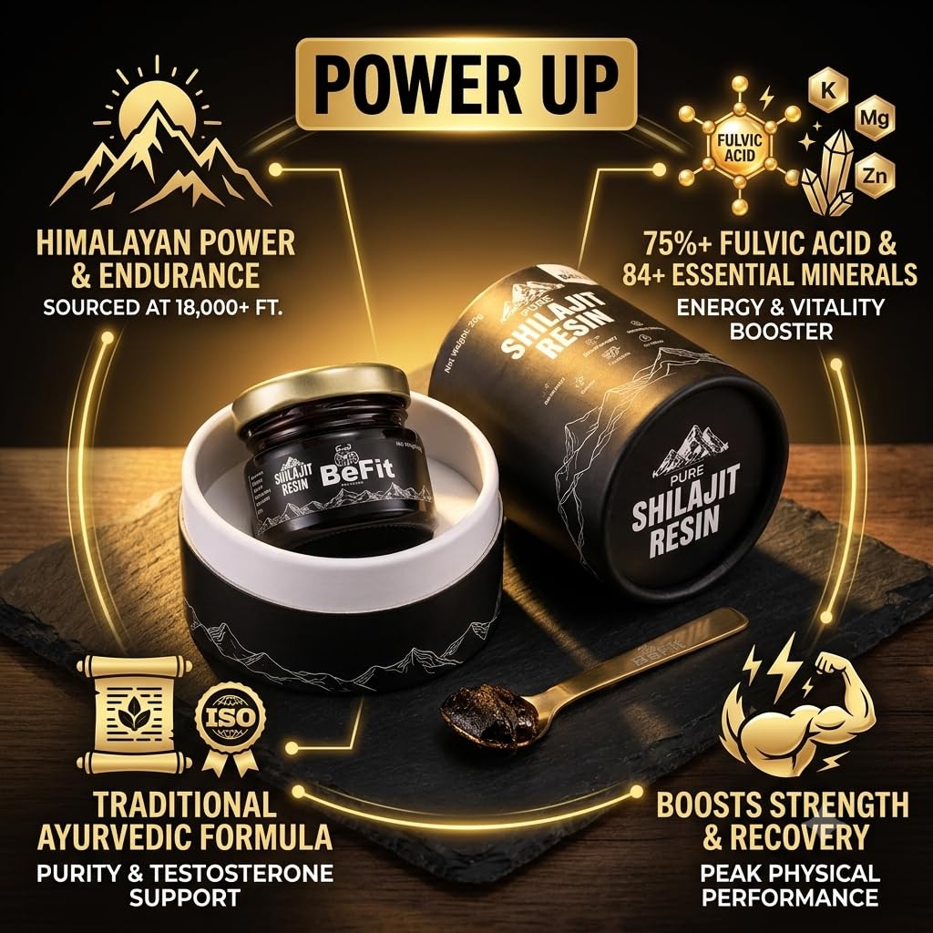 BeFit Himalayan Pure Shilajit Resin 20g | 75% Fulvic Acid | Lab Tested for Purity | Strenght Energy & Stamina | 66 Servings — Amazon image 2