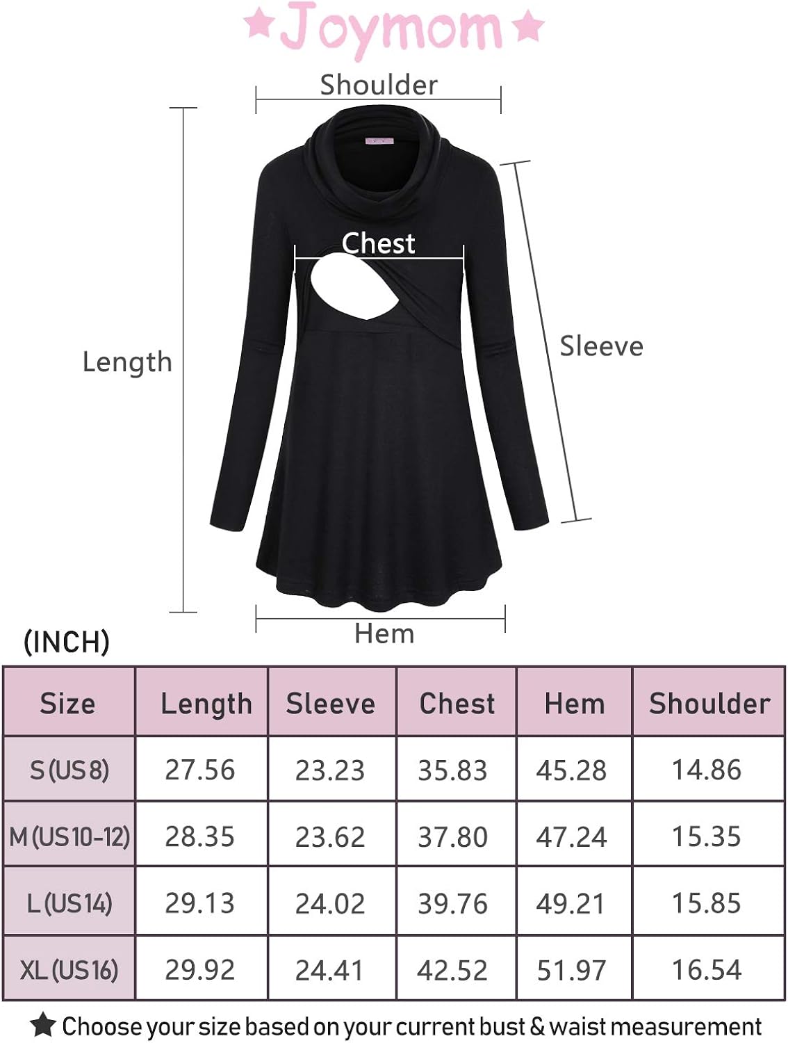 Joymom Maternity Warm Cowl Neck Nursing Sweatshirt Breastfeeding Tunic Tops at  Women’s Clothing store
