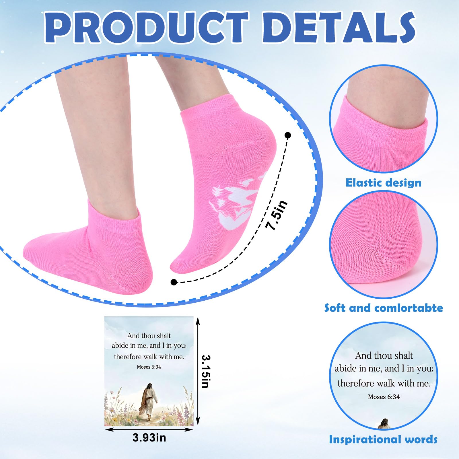 Janmercy Lds Sock Bulk Mormon Walk Me Christian 2026 Yw Theme Gift Set for Church Youth Groups Sister Missionary Young Women