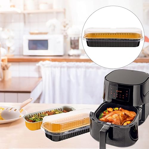 Miniatura 5 de Kichvoe 20 mini tapas desechables de papel de aluminio para hornear cocinar y preparar comidas para magdalenas y postres, almacenamiento conveniente