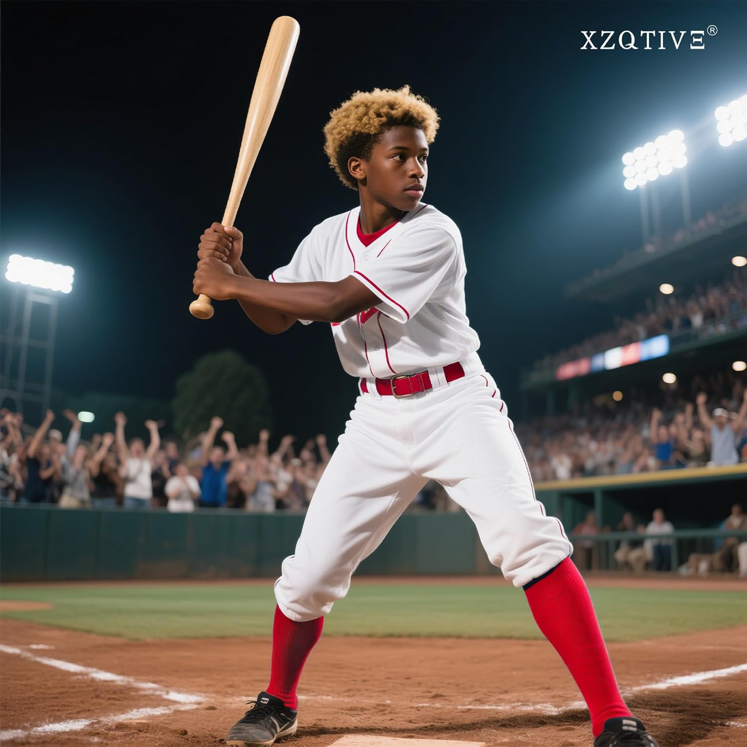 XZQTIVE Baseball Socks and Belt Combo Set,2 Pairs Softball Socks with Adjustable Elastic Baseball Belt for Youth Adult Men Women - Image 2