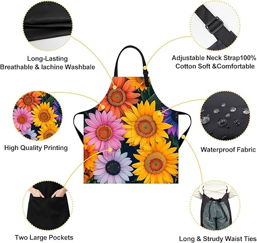 Miniatura 5 de Delantal de Papá Noel de Navidad para la playa, diseño de playa tropical, divertido delantal de cocina de vacaciones