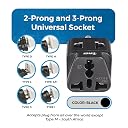 OREI India US Converter Plug, India to US Adapter, Philippines & More - Type B Plug - 2 in 1 - Perfect for Laptop, Camera Charger and More - CE, RoHS - 4 Pack - Black - 5 Years Warranty gallery image