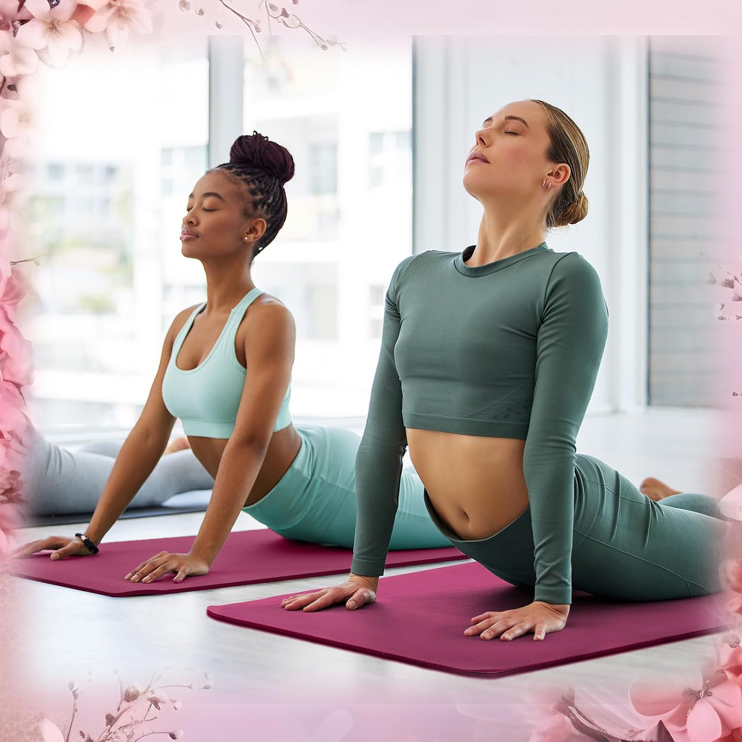 Timgle 6 Pcs 10mm Thick Yoga Mat Bulk 68 x 24 Inches Anti-slip Tear-resistant Exercise Mat Adult Gym Mats for Fitness, Stretching, Workout and Studio, Outdoor Yoga, Pilates