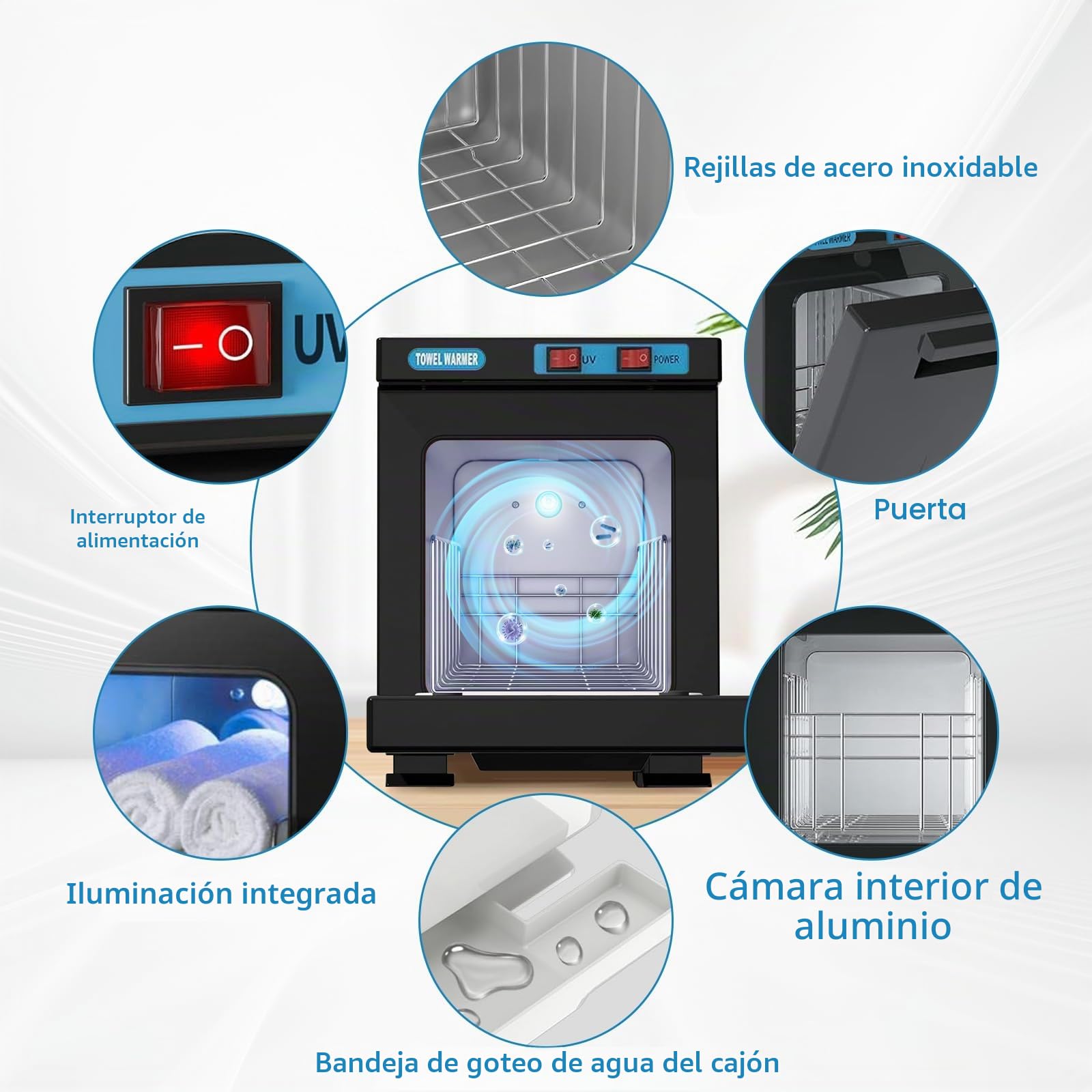 LIROPAU Calentador de Toallas, Calentador Toallas Electrico con Clip