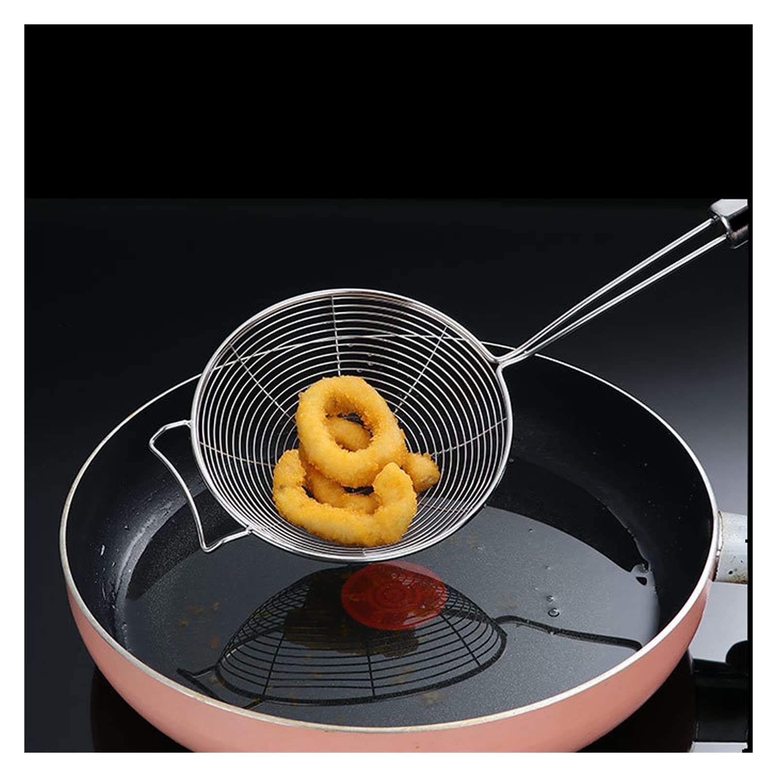 Espumadera de Cocina Espumadera de cocina con gancho, espumadera de acero inoxidable de 6,1/7,7 pulgadas, cuchara coladora multiusos perfecta for el hogar, restaurante, Hotel Cuchara Coladora ( Size :