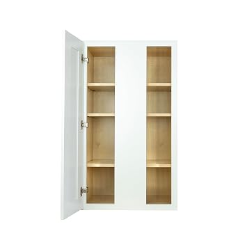 Hollywood Fabiani Design Blind Corner Wall Kitchen Cabinet 24 in. W x 12 in. D x 42 in. H in Shaker White Ready to Assemble