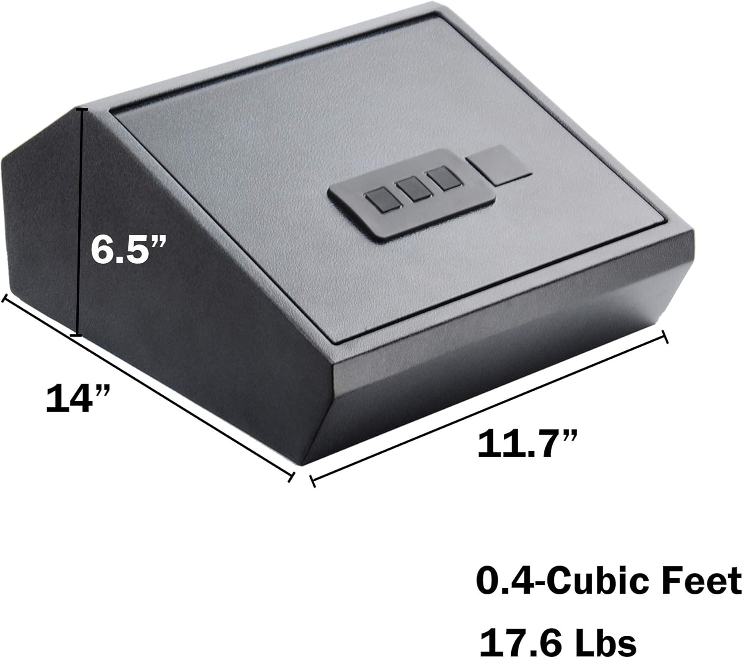 LUCKYERMORE Security Gun Safe Box with Gas Strut Open Door Solid Steel Home Safe Lock for Cash Pistol Handgun, Digital Lock, Wall Mounted, 0.4 Cubic Feet