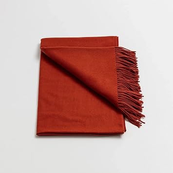 بطانية Lincove Pure Cashmere-Merino Wool - بطانية رمي دافئة وناعمة - بطانيات رمي مريحة ومريحة مقاس 74 بوصة x55 بوصة للأريكة أو الأريكة أو الكرسي - بطانيات خفيفة الوزن وكلاسيكية - ريفية