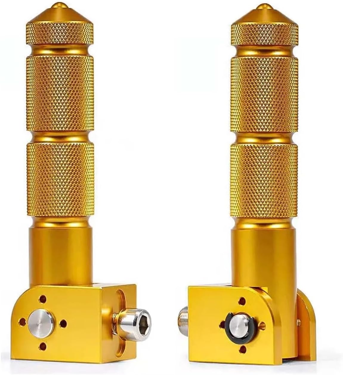 Motorcycle pedal M8" 5/16IN Thread Universal Pedals Folded Footrest Footpeg Motorcycles, Bicycles, Electric Vehicles, Mopeds, Karts(Yellow)