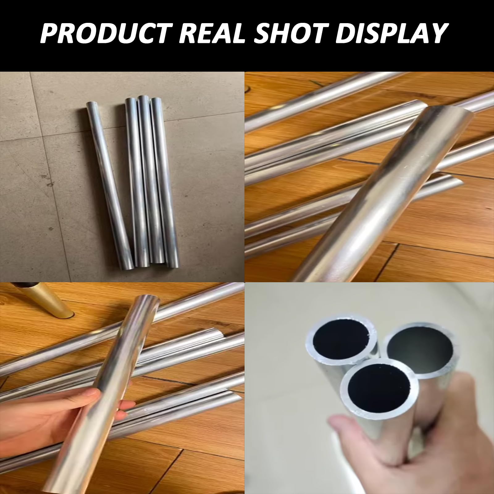 2 Stück Länge 500 mm Außendurchmesser 28/29 mm Aluminiumrohre mit unterschiedlichen Wandstärken für Heimwerkerprojekte, Möbel- und Modellbau,Metallisch,29mm*3mm