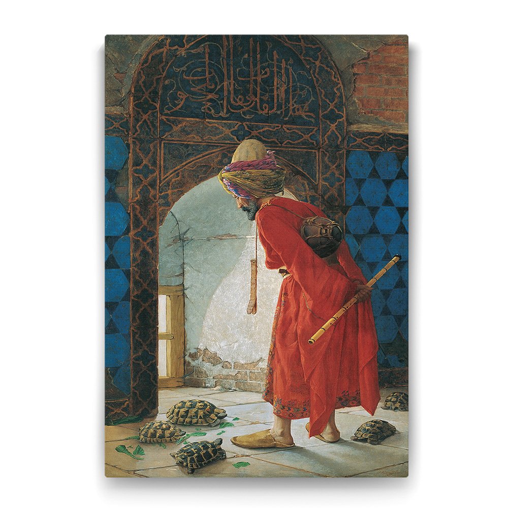 Osman Hamdi Bey - Kaplumbağa Terbiyecisi Tablosu - 100x140cm