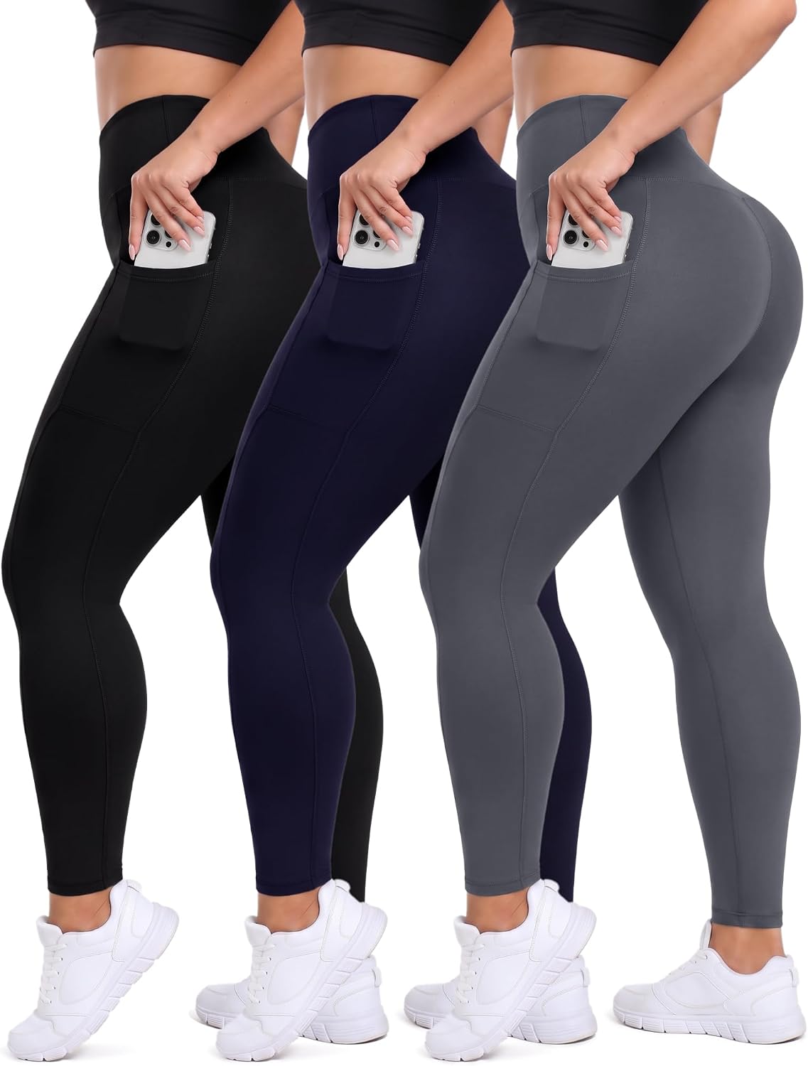 HLTPRO 3 Pack Plus Size Leggings with Pockets for Women - Soft High Waisted review | Leggings with Pockets https://www.amazon.com/dp/B0CCDSZDXY - HLTPRO Pack Plus Size Leggings with Pockets for Women - Soft High Waisted review
