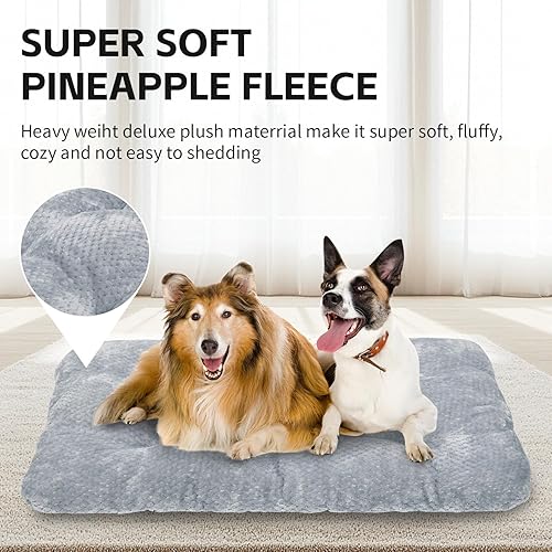 Miniatura 3 de CLKHOWL Cama lavable de felpa para perros grandes, medianos y pequeños, antideslizante, suave y cómoda, se adapta a la alfombrilla de jaula y